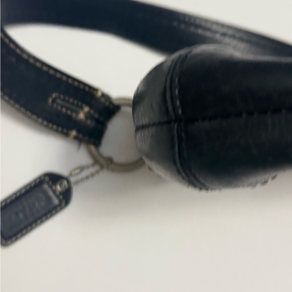 Vintage Y2K Coach Soho Signature C Flap Shoulder Bag Hobo F10925 Black Canvas - Picture 9 of 14